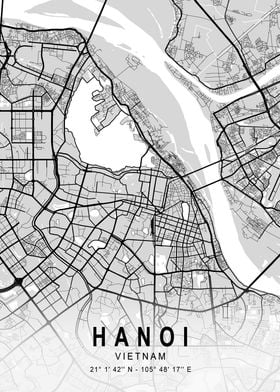 Hanoi Light City Map