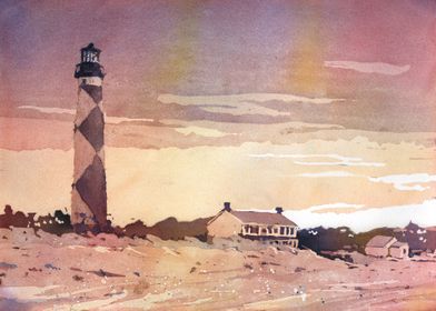 Lighthouse Watercolor