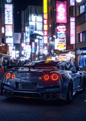 Nissan GT-R in Neon City