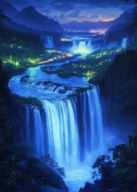 Nightfall Waterfall