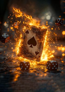 Ace of Spades on Fire