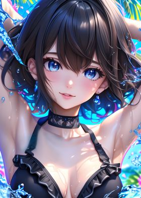 Anime Girl in Swimsuit