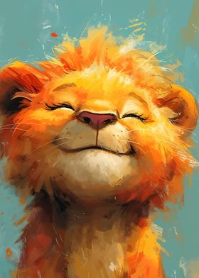 Smiling Lion Cub