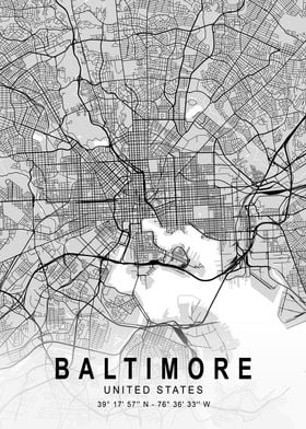 Baltimore Light City Map