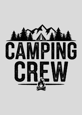 vintage camping crew matching group outdoor trip campers Graphic