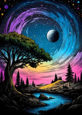 Cosmic Forest Landscape