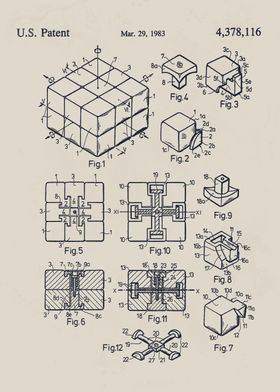 Rubik's Cube Patent Drawings