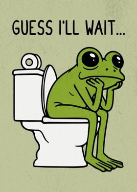 Funny Bathroom Frog