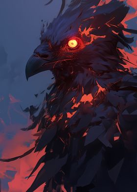 Fiery Eagle Portrait