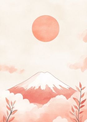 Mount Fuji Watercolor