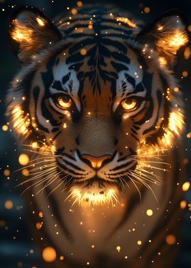 Tiger with Glowing Fur