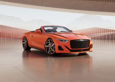 Orange Convertible Sports Car