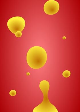 Yellow Lava Lamp Bubbles