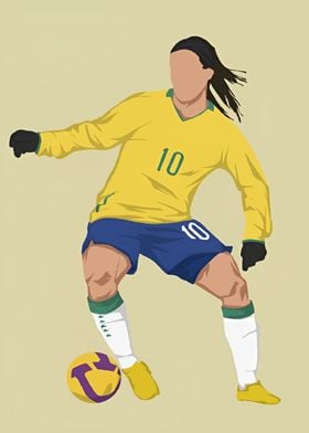 Soccer Player in Yellow Jersey