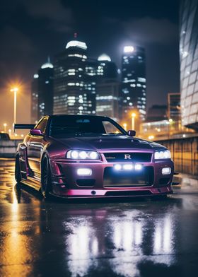 Nissan Skyline R34 Night Shot