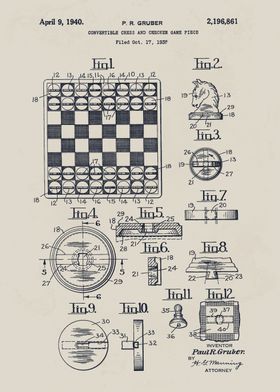 Chess and Checker Game Patent