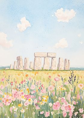 Stonehenge Watercolor