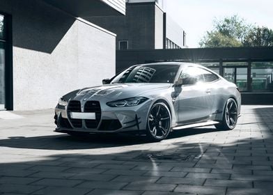 Silver BMW M4 Coupe