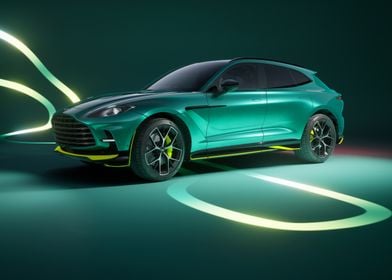 Green Aston Martin SUV