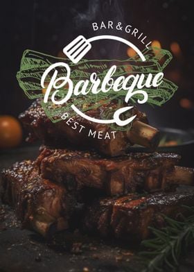 Barbecue Ribs Logo