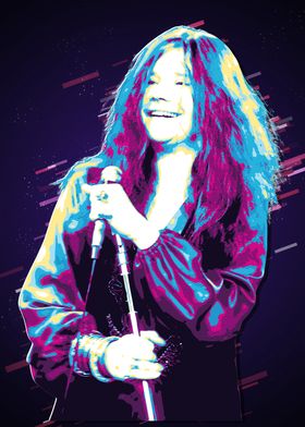 Janis Joplin Retro Poster