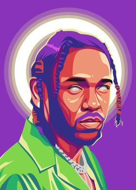 Pop Art Portrait of Kendrick Lamar