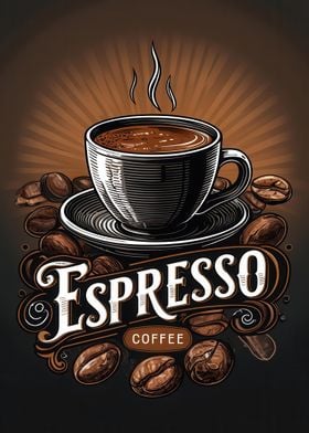 Retro Espresso Coffee 