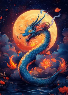 Blue Dragon Lunar Art