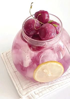 Cherry &amp; Lemon Infused Water