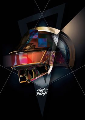 Daft Punk Helmet Artwork