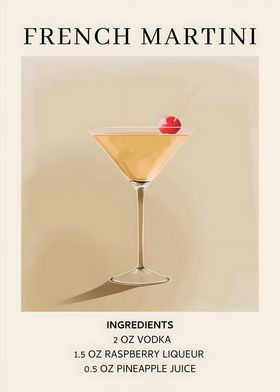 French Martini Cocktail 