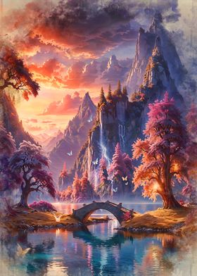 Fantasy Mountain Landscape