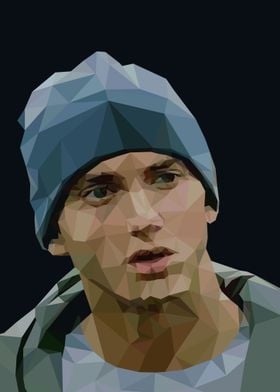 Eminem Low Poly Portrait