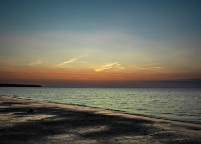 Sunset Over Calm Sea