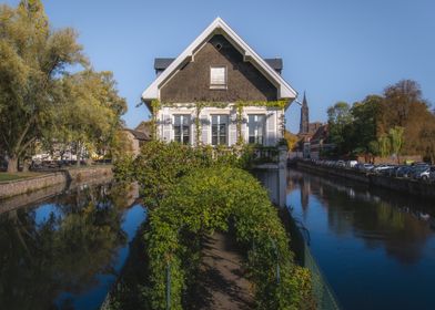 House by the Canal - Strasbourg, Petite France, Alsace, France