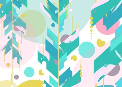 Colorful pastel abstract Geometric Pattern