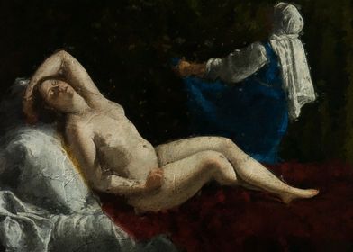 Reclining Nude with Attendant