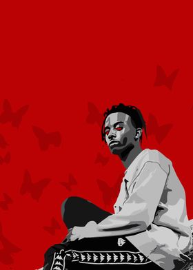 Playboi Carti Red Butterfly 