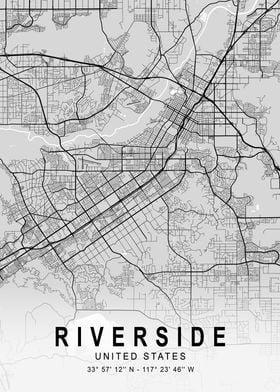 Riverside Light City Map