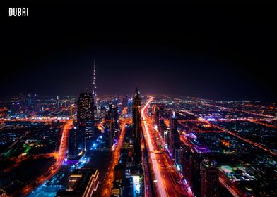 Dubai Skyline Night