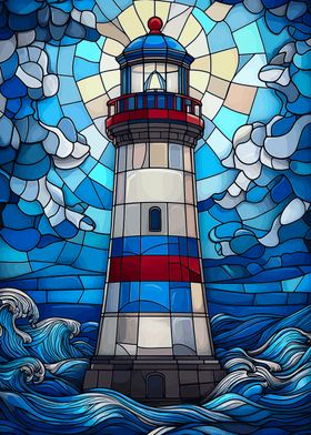 Stained Glass Lighthouse