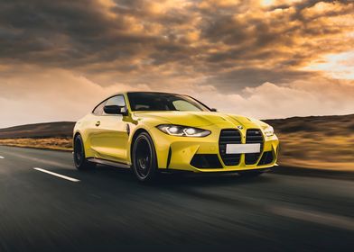 Yellow BMW M4 Coupe