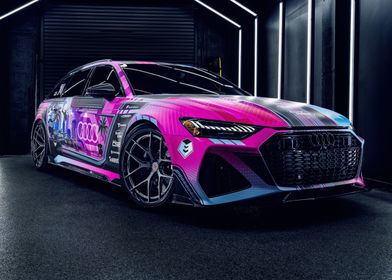 Pink Audi RS6 Avant