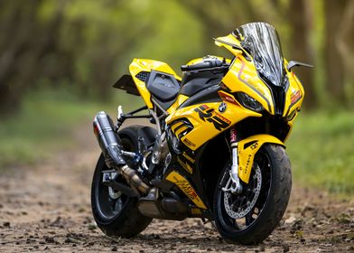 Yellow BMW S1000RR Motorcycle