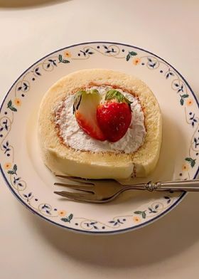 Strawberry Roll Cake