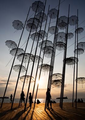 Umbrellas at Sunset - Thessalonique