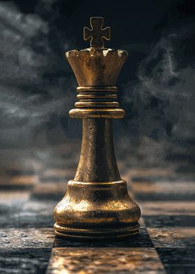 Golden Chess Queen