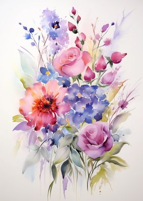 Watercolor Floral Bouquet