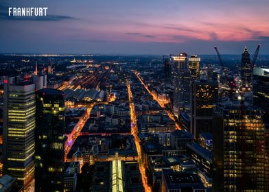 Frankfurt Skyline at Dusk