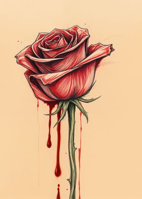 Bleeding Rose Sad